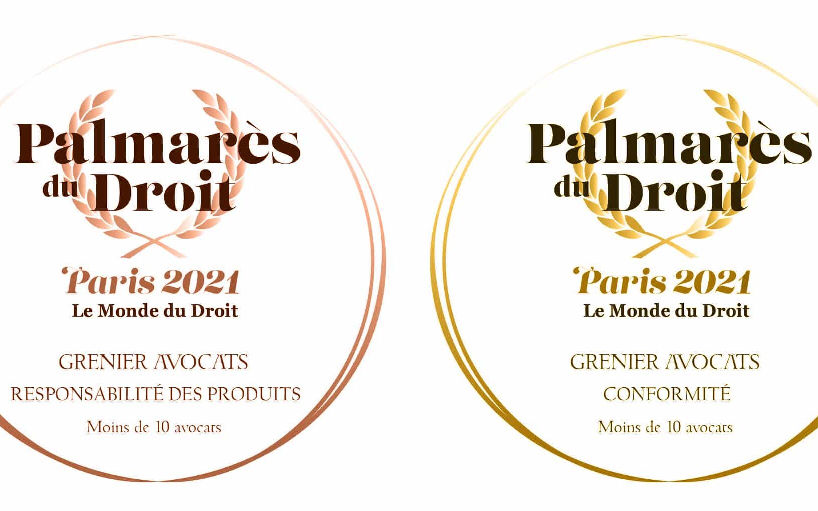 2 prix prestigieux au Palmarès du Droit 2021